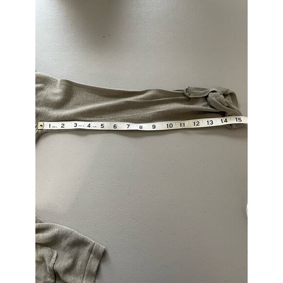 Cynthia Rowley Cardigan Linen Open Front Hooded Roll Tab Long Sleeve Pockets S - Picture 9 of 9